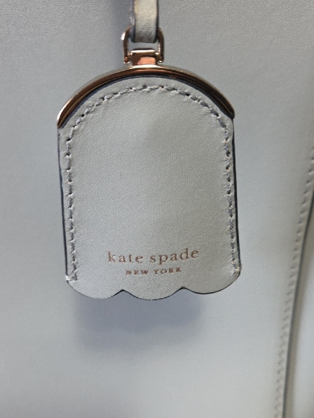 Kate Spade Light Blue Scalloped Edge Tote - Picture 3 of 7